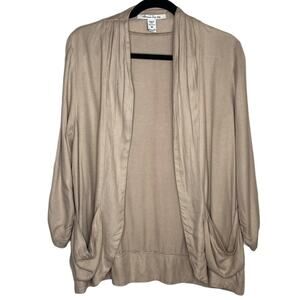 American Rag Draped Open Front Cardigan In Tan Women's Size Medium